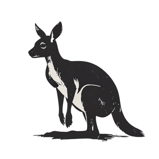 Woodcut kanguru