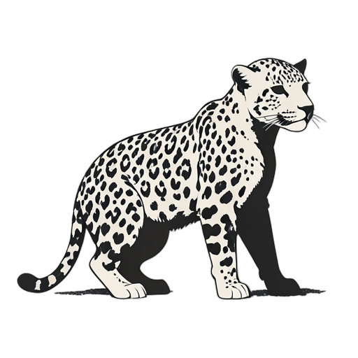 Woodcut леопард