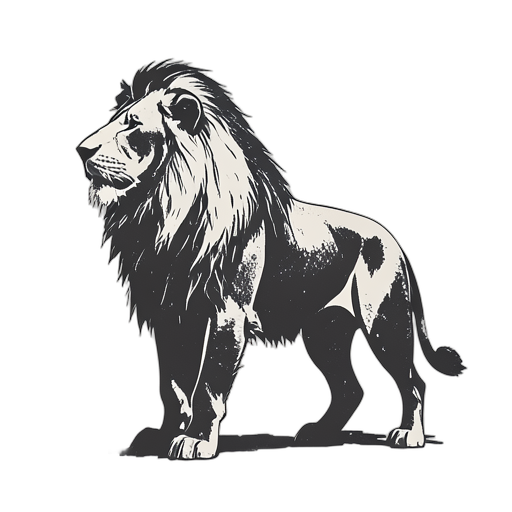 Woodcut สิงโต