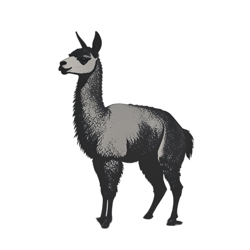 Woodcut Llama