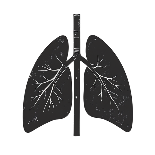 Woodcut Poumons Intérieurs