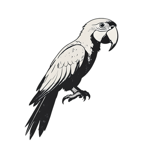 Woodcut Macaw