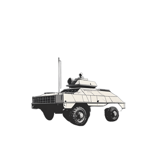 Woodcut Marsja Rover