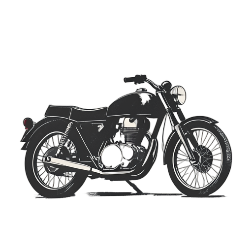 Woodcut Motorcycle
