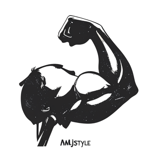 Woodcut Brazo Musculoso