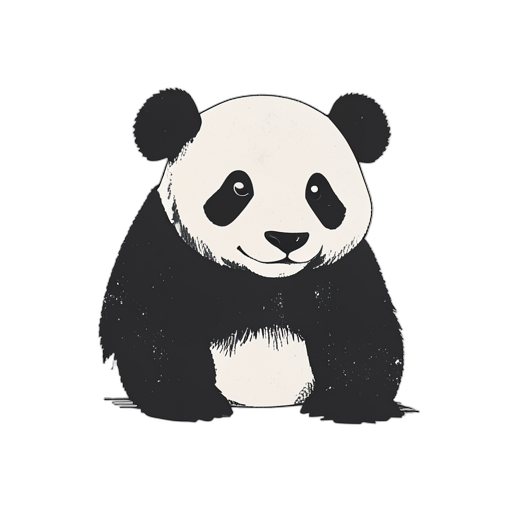 Woodcut panda