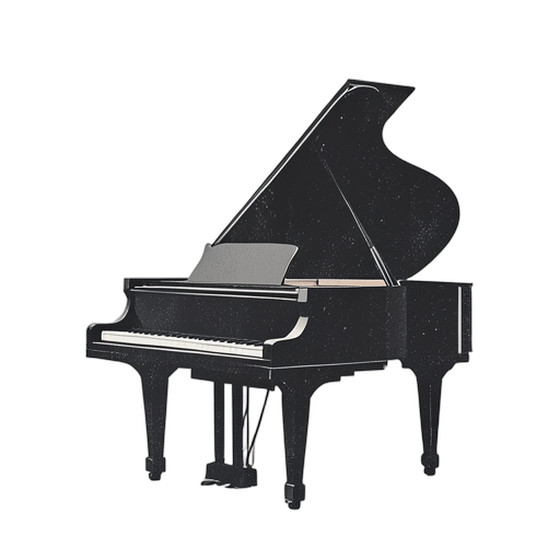 Woodcut Grand Piano