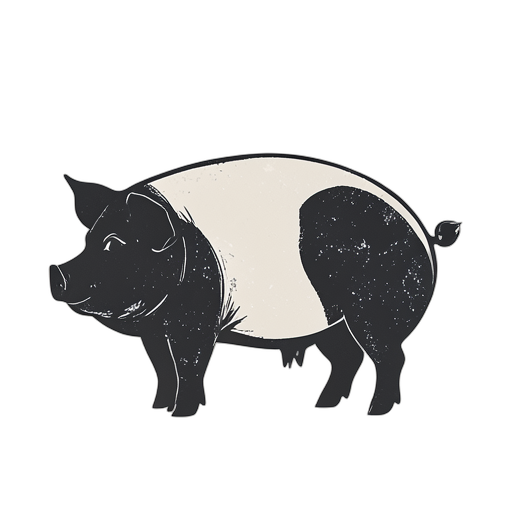 Woodcut Pig