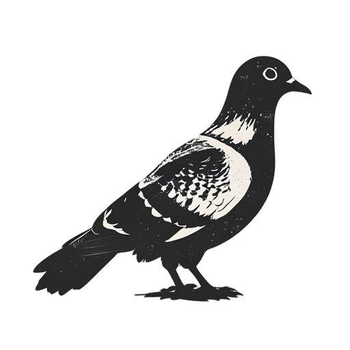 Woodcut pigeon