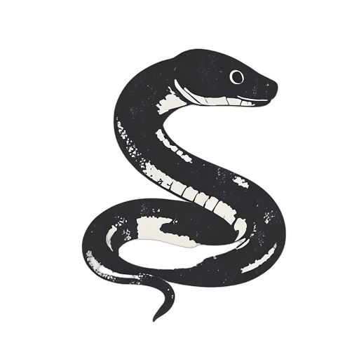Woodcut पाइथन साँप