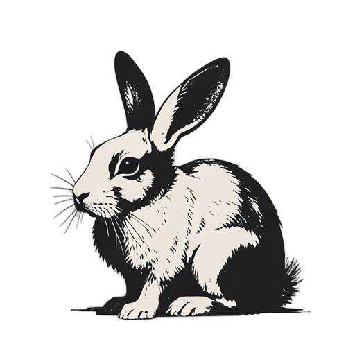 Woodcut 토끼