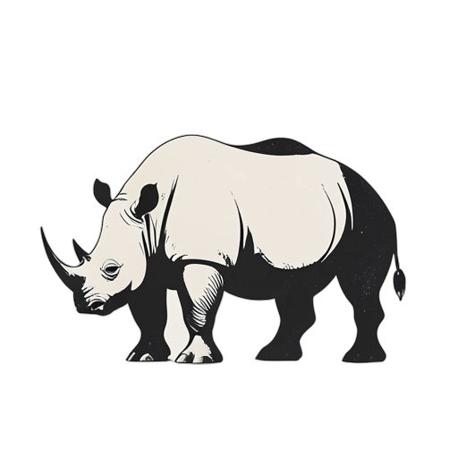 Woodcut Rhinoceros