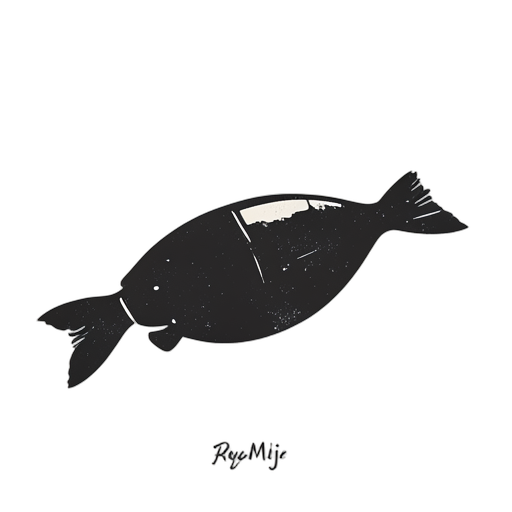 Woodcut सैल्मन