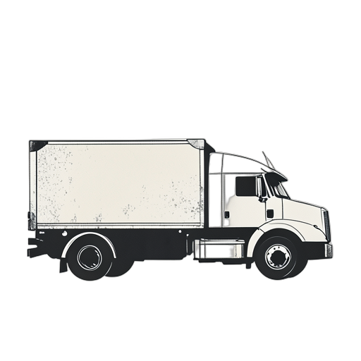 Woodcut Camion semi