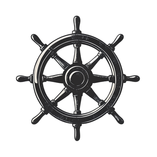 Woodcut Ruota della nave