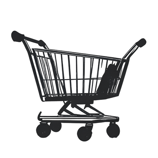 Woodcut Shopping Cart