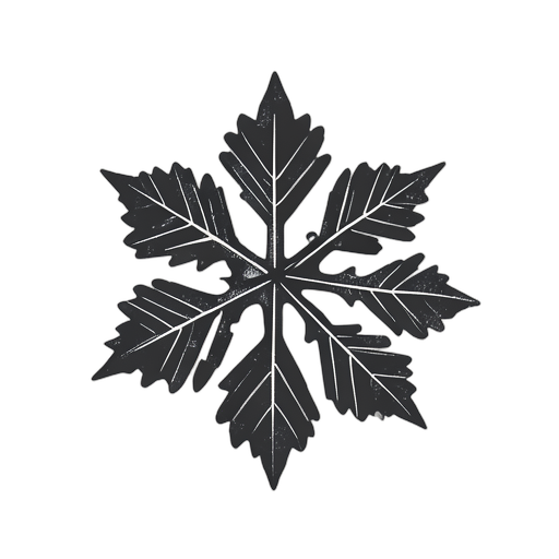 Woodcut 눈송이