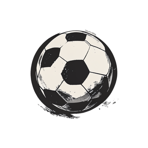 Woodcut Balón de fútbol