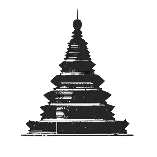 Woodcut Stupa