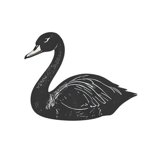 Woodcut Swan