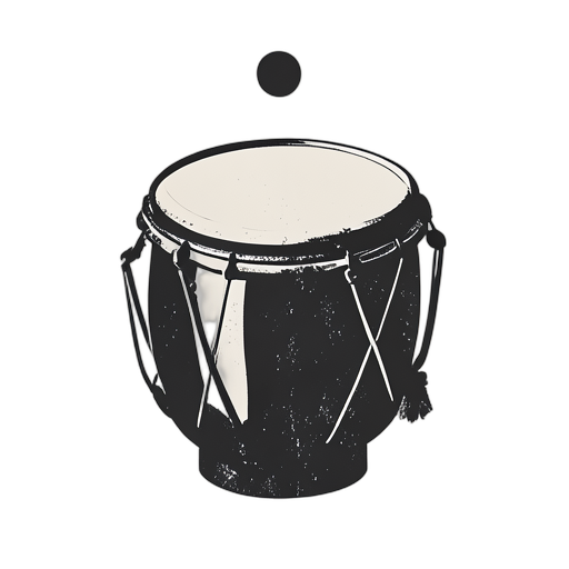 Woodcut Maracas