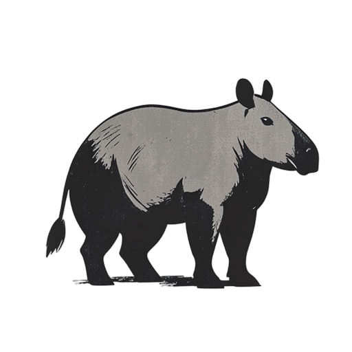Woodcut Tapir