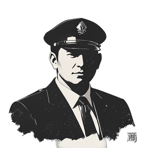 Woodcut Chauffeur de taxi