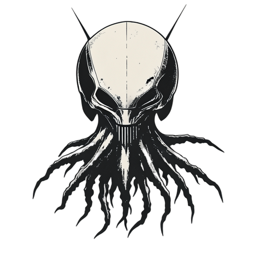 Woodcut Alieno tentacolo