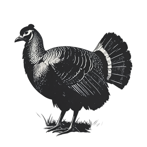 Woodcut Frango de fazenda