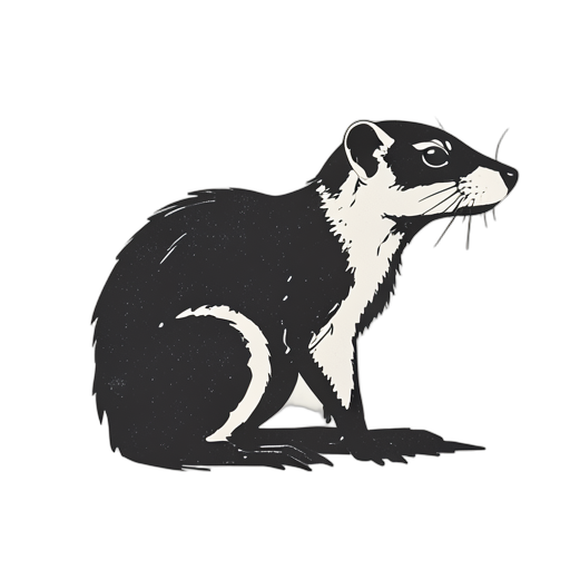 Woodcut Weasel