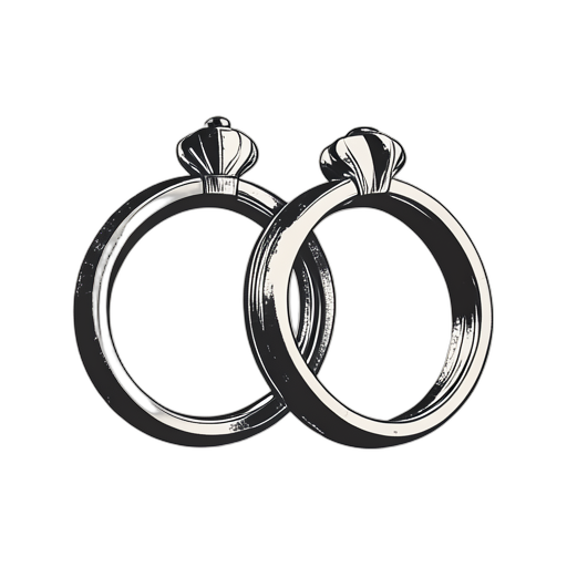 Woodcut Alianças de casamento