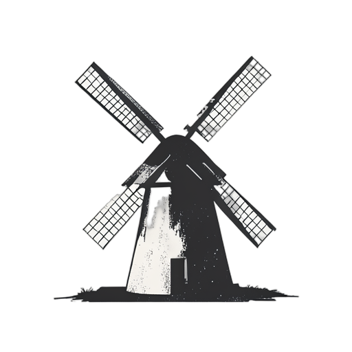Woodcut Windmühle