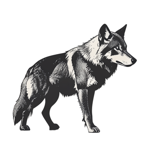 Woodcut Wolf