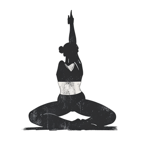 Woodcut โยคะ