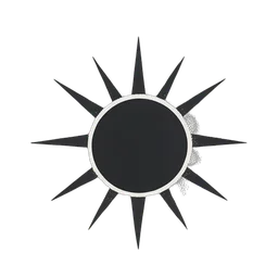 Sonne mit Strahlen