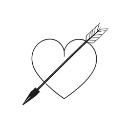 Hati dengan Panah icon preview