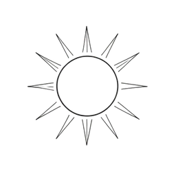 Sonne mit Strahlen